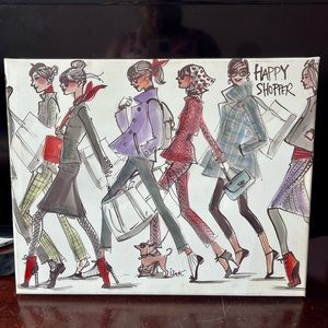 Happy Shopper Canvas Art